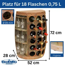 DanDiBo Ambiente Weinregal 72 cm Braun