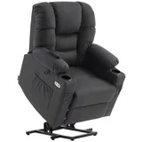 MCombo Relaxsessel MCombo Mikrofaser 86 x 112 x 100 cm Grau elektrisch mit Relaxfunktion