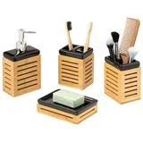 bremermann Badezimmer-Set Badaccessoire-Set Schwarz