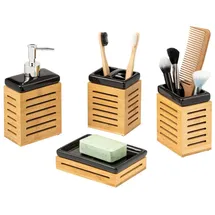 bremermann Badezimmer-Set Badaccessoire-Set Schwarz