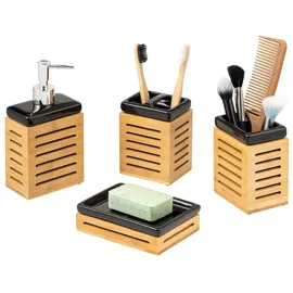 bremermann Badezimmer-Set Badaccessoire-Set Schwarz