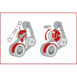 KS Tools Elastriemen-und Keilrippenriemen-Spezialwerkzeug-Satz 11-tlg. (150.3180)