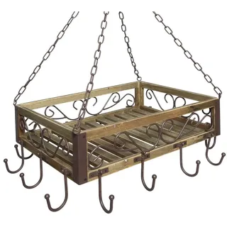 Ambiente Haus Topfhänger 83043 Pfannenhänger 40 cm Deckenregal Hängeregal Hänger Wurstkrone