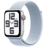 Apple Watch SE 2024 GPS + Cellular 44 mm Aluminiumgehäuse silber, Sport Loop Blaue Wolke