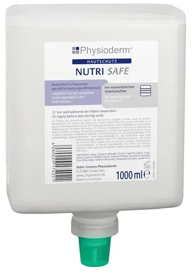 Physioderm Nutri Safe 1 L Hautschutzcreme speziell für Nahrungsmittelbereich