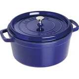 La Cocotte Topf 6,7 l blau aus Gusseisen gefertigt