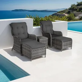Tectake Benissa Loungeset grau