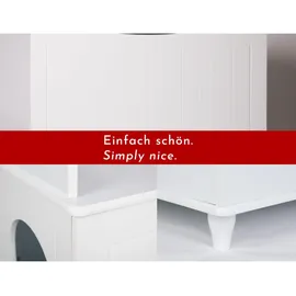 wondermake® Katzenschrank groß 73,5 x 51,5 x 57 cm Weiß