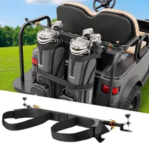 Vevor Golftaschenhalter (1370 x 195 x 60,5 mm) kompatibel mit den meisten 2+2-Rücksitzen mit 30,48 mm Vierkantrohren, verstellbarer Schlägerhalter für Rücksitzwagen mit Gurt, kein Bohren erforderlich