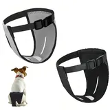 2er Pack Hundewindeln für Hündinnen, Läufigkeitshose für Hündinnen, Höschen für Hunde Läufigkeit, Verstellbare Hündinnen Schutzhose, Wiederverwendbare Hundewindeln mit 6 Damenbinde (M)