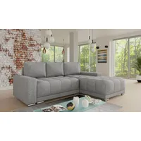 Ecksofa Pavo mit Schlaffunktion und Bettkasten - L-Form Couch mit Bonell-Federkern, Polsterecke, Couchgarnitur, Eckcouch, Sofa, Sofagarnitur (Sawan... - Grau