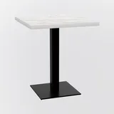 BIG Möbel GmbH Bistrotisch 80x80 cm | D4448 LV Marmor Weiß | Gusseisengestell