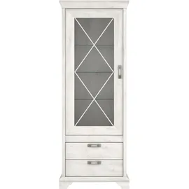 Forte Vitrine Kashmir 78 x 48,2 x 210,3 cm Weiß