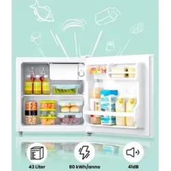 Mini-Kühlschrank. 43 l. Temperaturregelung. Kühlbox. Untermarke von Midea [Energieklasse E]