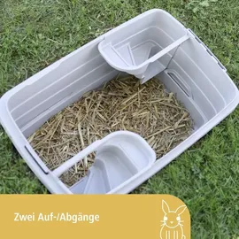 Kerbl Kaninchenbau Bunny Base Komplettset, grau/orange, ca. B38,5/H55/T58 cm,