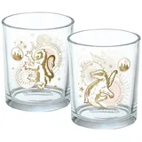 Geda Labels Glas Trinkglas 0,4 l Beige 2 St.