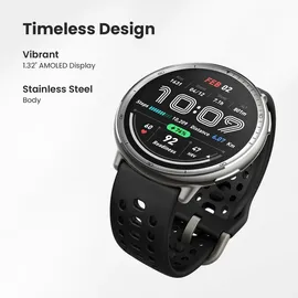 Amazfit Active 2 schwarzes Sport-Silikon