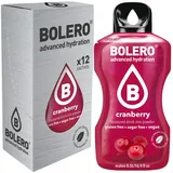 (165,28€/kg) 12 Sticks Bolero Cranberry Pulver Getränkepulver zuckerfrei