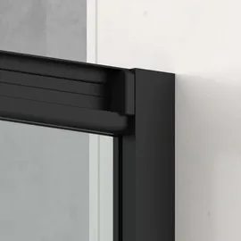 Swiss Aqua Technologies SAT TEX Rechteckige Duschkabine mit Schiebetür rechts 120 x 195 cm schwarz/matt SIKOTEXDBB120S80