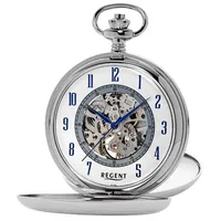 Regent Taschenuhr P-705, Uhrwerk skelettiert silberfarben
