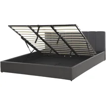 Beliani Bett Dunkelgrau Textil, 180x200 cm Schlafzimmer, Betten