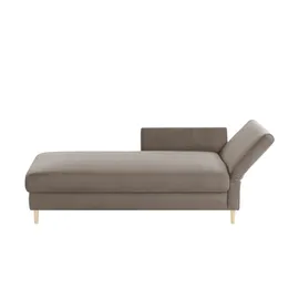 Nehl Liege Easy Mikrofaser 220 x 80 x 116 cm Grau mit Kopfteil