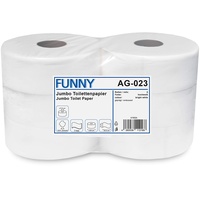 Funny Jumbo - Toilettenpapier 2 lagig hochweiß, Durchmesser circa 28 cm, 1er Pack (1 x 6 Rollen