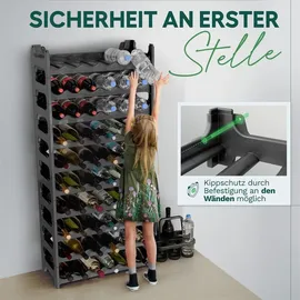 Novaliv Weinregal 36 Flaschen grau