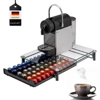 Bremermann Kaffeekapsel-Box,, Transparent, Metall, 31x7x40.5 cm, Küchen, Küchenmöbel, Küchenregale