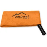 normani Reisehandtuch Mikrofaserhandtuch 40x40 Terry, Microfaser (1-St), Mikrofaserhandtuch mit Aufhänger orange