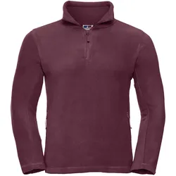 Russell Adults' Quarter Zip Outdoor Fleece, burgundy, 2XL