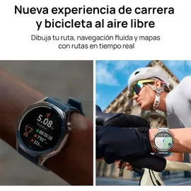 Huawei Watch GT 5 46 mm Silber Lederarmband Braun
