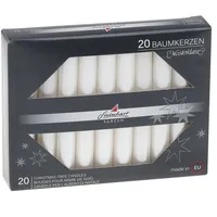 Stumpenkerzen Baumkerzen Edelglanz Weiß 95 x Ø 13 mm,