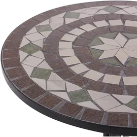 Beliani Gartentisch Ø 60 x 73 cm Schwarz