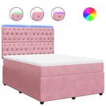 vidaXL Boxspringbett 140 x 200 cm Rosa