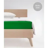 FLEURESSE Colours 009100 Mako-Satin 160 x 200 cm grasgrün