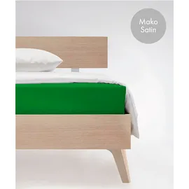 FLEURESSE Colours 009100 Mako-Satin 160 x 200 cm grasgrün