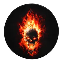Sanilo Badteppich rund Totenkopf in Flammen Ø 80 cm