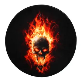 Sanilo Badteppich rund Totenkopf in Flammen Ø 80 cm