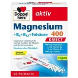 Doppelherz Aktiv Magnesium 400 Direct + B6 + B12 + Folsäure Pellets 20 St.
