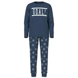 Name It Schlafanzug NKMNIGHTSET DARK DENIM FOOTBALL blau 86/92