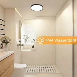 ZMH 3ER Deckenlampe 24W rund schwarz