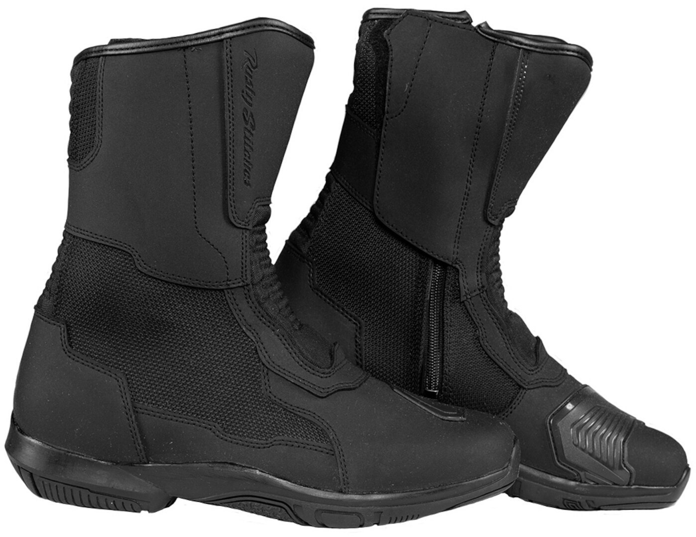 Rusty Stitches Bobby Motorrad Stiefel, schwarz, Größe 47 für Männer