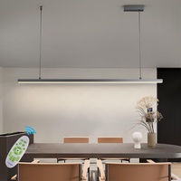 Dimmbare LED Pendelleuchte Esstischlampe LED Küchen Hängelampe Schwarz Pendellampe Moderne linear Design Höhenverstellbar Kronleuchter für Küche Esszimmer Leuchten (Schwarz, L120CM)