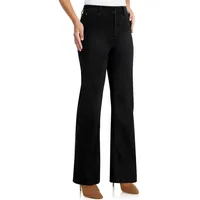 Wonderjeans Schlagjeans Flared, mit Stretch schwarz 40