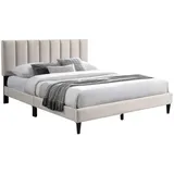 home collective Polsterbett Beige Textil, 140x200 cm Schlafzimmer, Betten, Polsterbetten