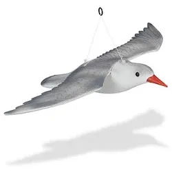 relaxdays Vogelschreck Möwe fliegend grau 59,0 x 41,0 x 22,0 cm