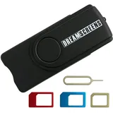 Dreamscreens USB-SIM-Kartenleser mit Micro- und Nano-SIM-Adaptern und Sim-Bearbeitung und Textwiederherstellungs-Software