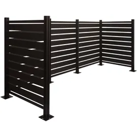 Mendler Mülltonnenverkleidung HWC-K57 130 x 300 cm grau