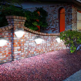 ETC Shop LED Solarleuchte Garten Zaun Beleuchtung Außenbereich IP44